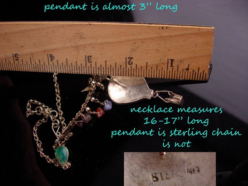 Hot Air Balloon Necklace Vintage sterling Steampunk pendant Gypsy necklace hippie jewelry fringe choker