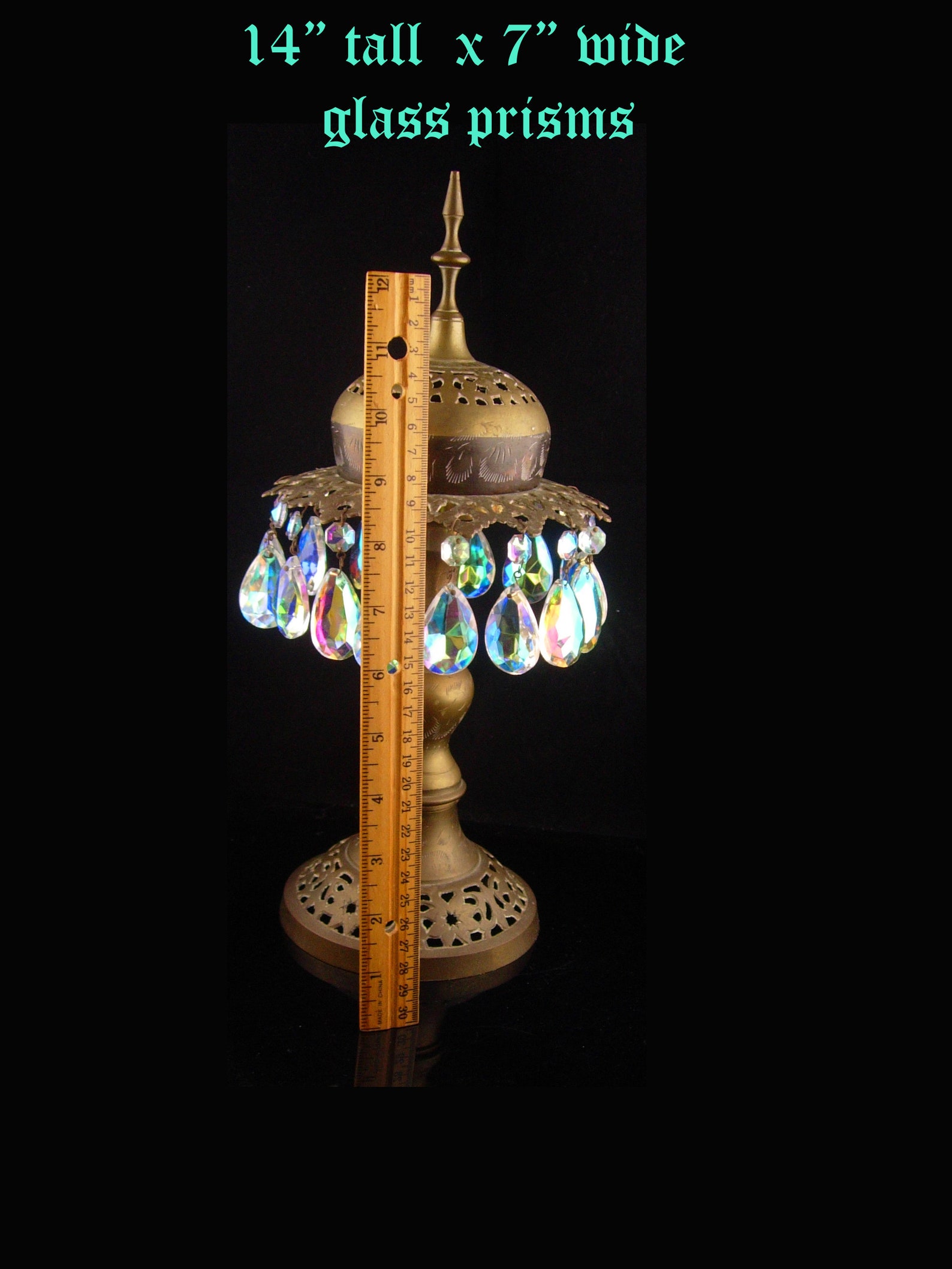 Antique Gyspy Incense Burner Aurora Borealis Prism Etsy