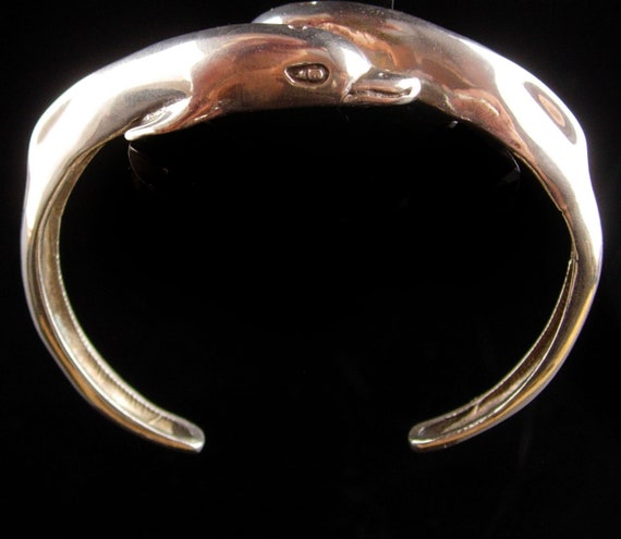 Sterling Dolphin bracelet / Kabana silver cuff ba… - image 2