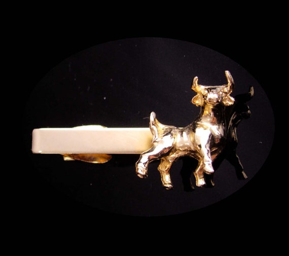 Taurus Tieclip / Vintage Bull with horns / Cuffli… - image 3