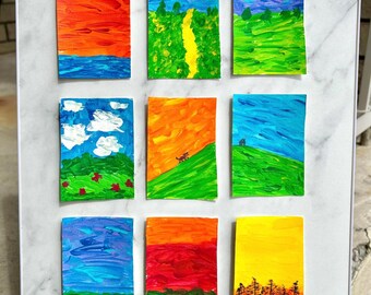 ACEO Original Gemälde | Mini Kunstkarte | ATC Malerei | Kleines Sammler Kunstwerk | Künstler-Sammelkarte | Kunstkarten - Editionen und Originale