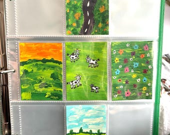 ACEO Original Gemälde | Mini Kunstkarte | ATC Malerei | Kleines Sammler Kunstwerk | Künstler-Sammelkarte | Kunstkarten - Editionen und Originale