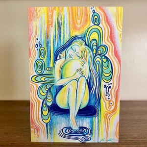 Nurture ~ Goddess Series // Carte de voeux avec enveloppe, oeuvre de Raine Knudsen - Spirituel, intuitif, sincère, visionnaire