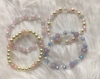 Handgefertigte Kristall & Perlen Armband für Reborn Doll