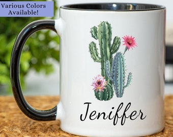 Personalised cactus mug Mug for coffee Cactus mug coffee mug Cacti Coffee 