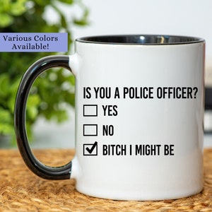 I like big busts - Funny Police officer PD policeman cop car humor joke mug  gift