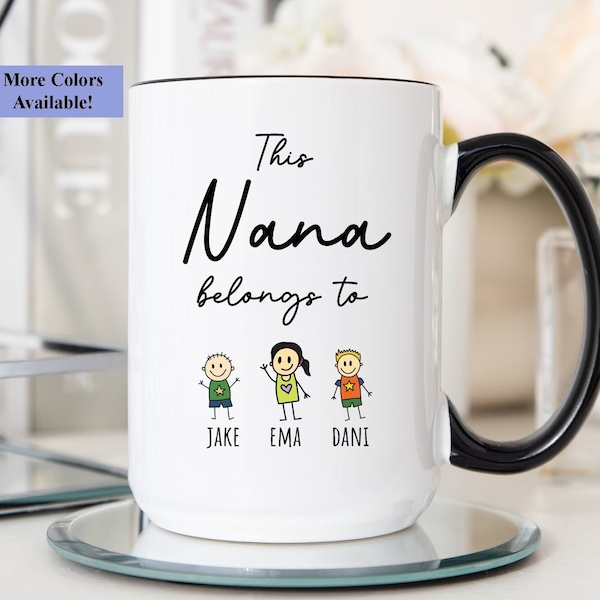 Nana Mug With Kids Names, Nana Mug Personalized, Nana Gift, Nana Christmas Gift, Gift For Nana, Nana Cup, Nana Coffee Mug, Nana Gift Kids