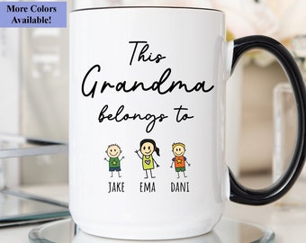 This Grandma Belongs To Mug, Grandma Mug From Grandkids, Grandma Gift From Grandkids, Grandma Coffee Mug, Gift For Grandma From Grandkids