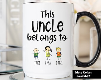 Taza "Este tío pertenece a", taza de café "Tío" personalizada, taza "Tío" personalizada, taza "Tío", taza de café "Tío", regalo para "Tío"