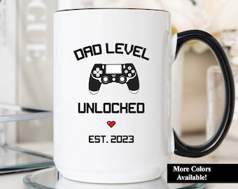 Dad Level Unlocked Mug, Gaming Dad Mug, Gaming Dad Gift, Dad Level Unlocked Cup, New Dad Gift, New Dad Mug, New Dad Cup, Gift For New Dad