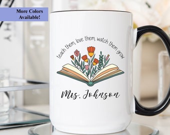 Personalized Teacher Coffee Mug, Teacher Gifts, Teacher Coffee Cup, Teacher Appreciation Gift, Custom Teacher Mug, Gift For Teacher