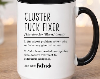 Taza personalizada para compañero de trabajo, regalo para un jefe, regalo de oficina, regalo para compañero de trabajo, regalo personalizado para jefe (libra-SHCFF8)