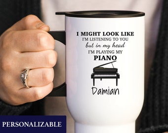 Piano Travel Mug, Piano Gifts, Piano Travel Cup, Piano Gifts For Men, Piano Player Gift, Piano Player Cup, Piano Teacher Gift, Piano Tumbler