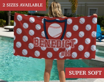 Personalized Baseball Beach Towel, Baseball Gifts For Kids, Baseball Pool Towel, Baseball Team Gifts, Baseball Beach Towel For Kids