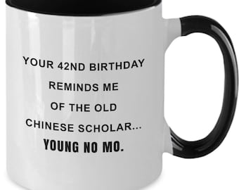 42 year old 42nd birthday gift 42nd gag gift ideas 42nd birthday present forty two years 42nd birthday wine glass 42nd birthday party