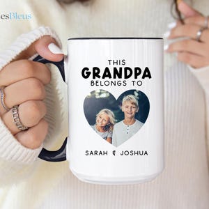 This Amazing Grandpa Belongs To Coffee Mug, Personalized Grandpa Mug, Fathers Day Gift, Grandpa Photo Cup, Gift For Grandpa (LB-SHQDZ452)