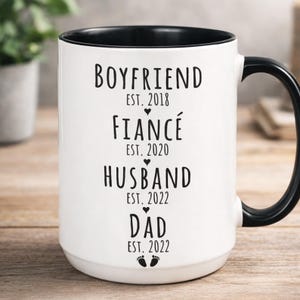 Personalized New Dad Mug Pregnancy Announcement Gift from Wife First Time Dad