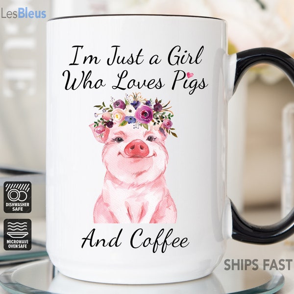Pig Mug, Pig Coffee Mug, Pig Gift, Pig Lover Gift, Pig Coffee Cup, Pig Mug Gift, Pig Gifts For Women, Gift for Pig Farmer, Custom Pig Cup