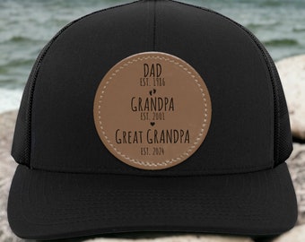 Personalized Great Grandpa Hat, Great Grandpa Trucker Hat, Great Grandpa Fathers Day Gift, Great Grandpa Announcement Gift