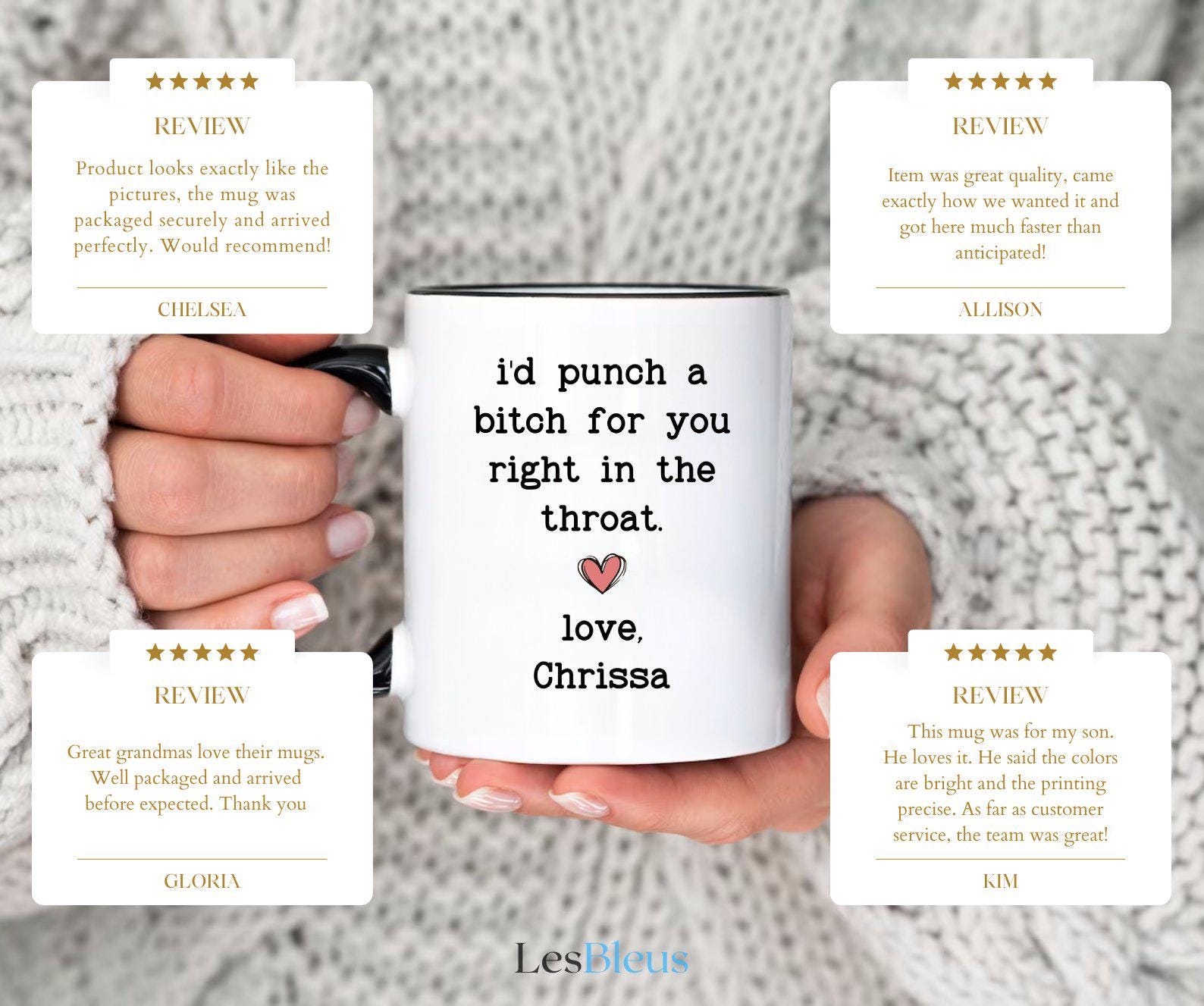 BIRGILT 'I'd Punch A B For You' Funny Tumbler - 20oz Insulated Cup & Keychain Gift For Best Friend, Sister, Mom - View #2