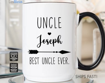 Best Uncle Ever Mug, Uncle Coffee Mug, Personalized Uncle Mug, Uncle Coffee Cup, Best Uncle Cup, Gifts for Uncle, Uncle Christmas Gifts