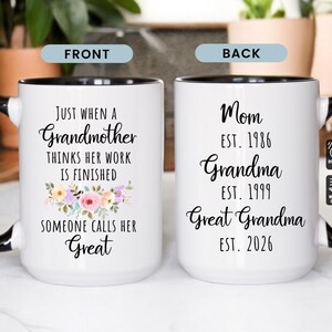 Great Grandma Mug, Great Grandma Birthday Mother’s Day Gift, Promoted To Great Grandma (LB-EHGWOPO) image 2