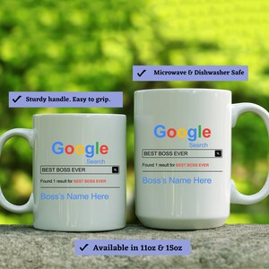 Taza para el mejor jefe, regalos para el mejor jefe, regalo para el Día del Jefe, taza personalizada para el jefe, regalos para el mejor jefe, regalos para jefes que se van imagen 4