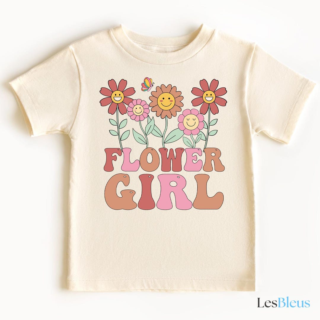 Baby Girl T-Shirt Beautiful Flower Print In Front Of Shirt