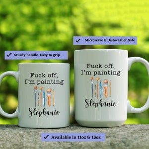 Taza de pintor, regalo de artista, taza de café de pintor, taza de artista, regalo de pintor, taza de artista, taza de pintor, taza de café de artista, taza de café de artista imagen 4
