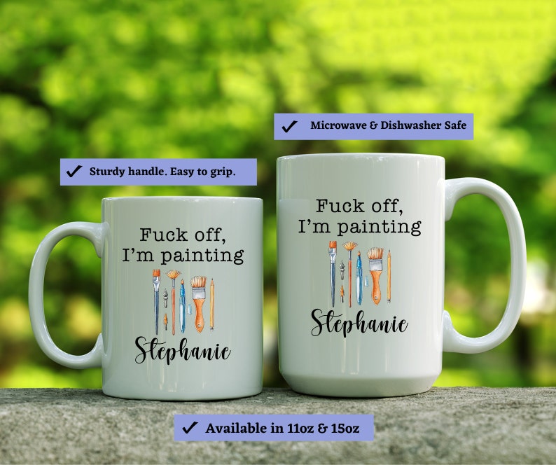 Taza de pintor, regalo de artista, taza de café de pintor, taza de artista, regalo de pintor, taza de artista, taza de pintor, taza de café de artista, taza de café de artista imagen 4