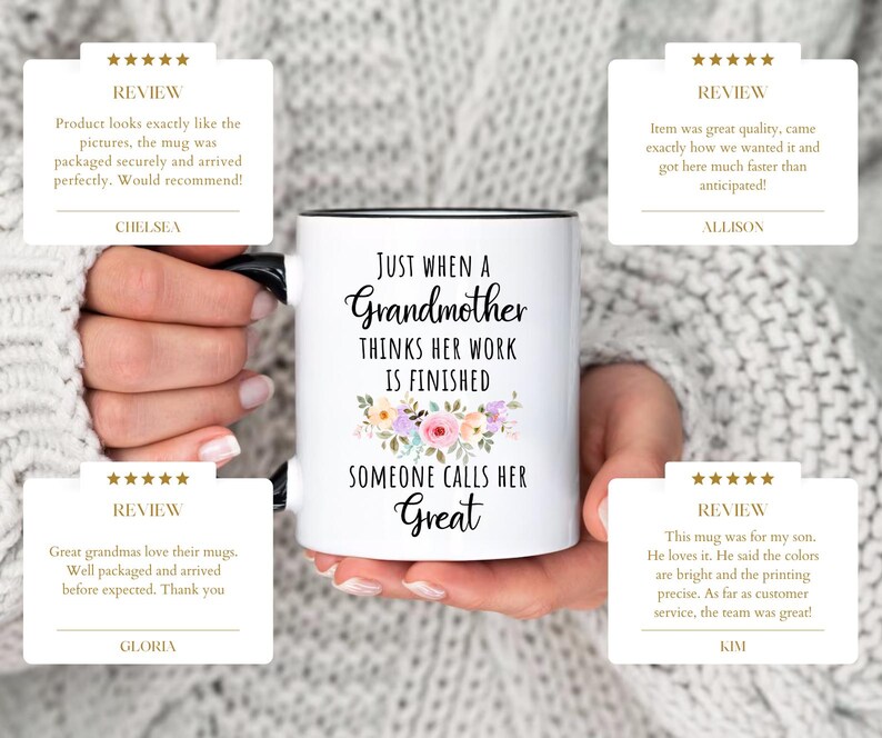 Great Grandma Mug, Great Grandma Birthday Mother’s Day Gift, Promoted To Great Grandma (LB-EHGWOPO) image 4