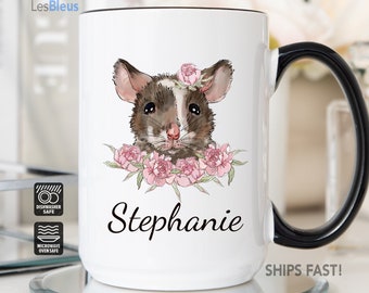 Rat Mug Personalized, Rat Gift, Rat Coffee Mug, Gift Rat, Rat Gifts For Women, Rat Coffee Cup