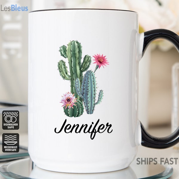 Cactus Mug, Cactus Gifts for Women, Cactus Name Mug, Cactus Lover Gift, Personalized Cactus Coffee Mug, Cactus Coffee Cup, Cactus Mug Gift