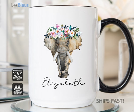 Elephant Mug, Elephant Gifts, Elephant Coffee Mug, Elephant Gifts