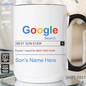 Personalized son mug, son gift, son coffee mug, gift for son, funny gift for son, son birthday gifts, mother son gift, funny son mug