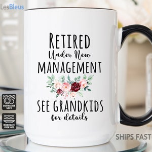 Retired Mug, Retired Grandma Mug, Grandma Retirement Gift, Full Time Grandma, Grandma Retirement Cup, Retirement Gift For Grandma