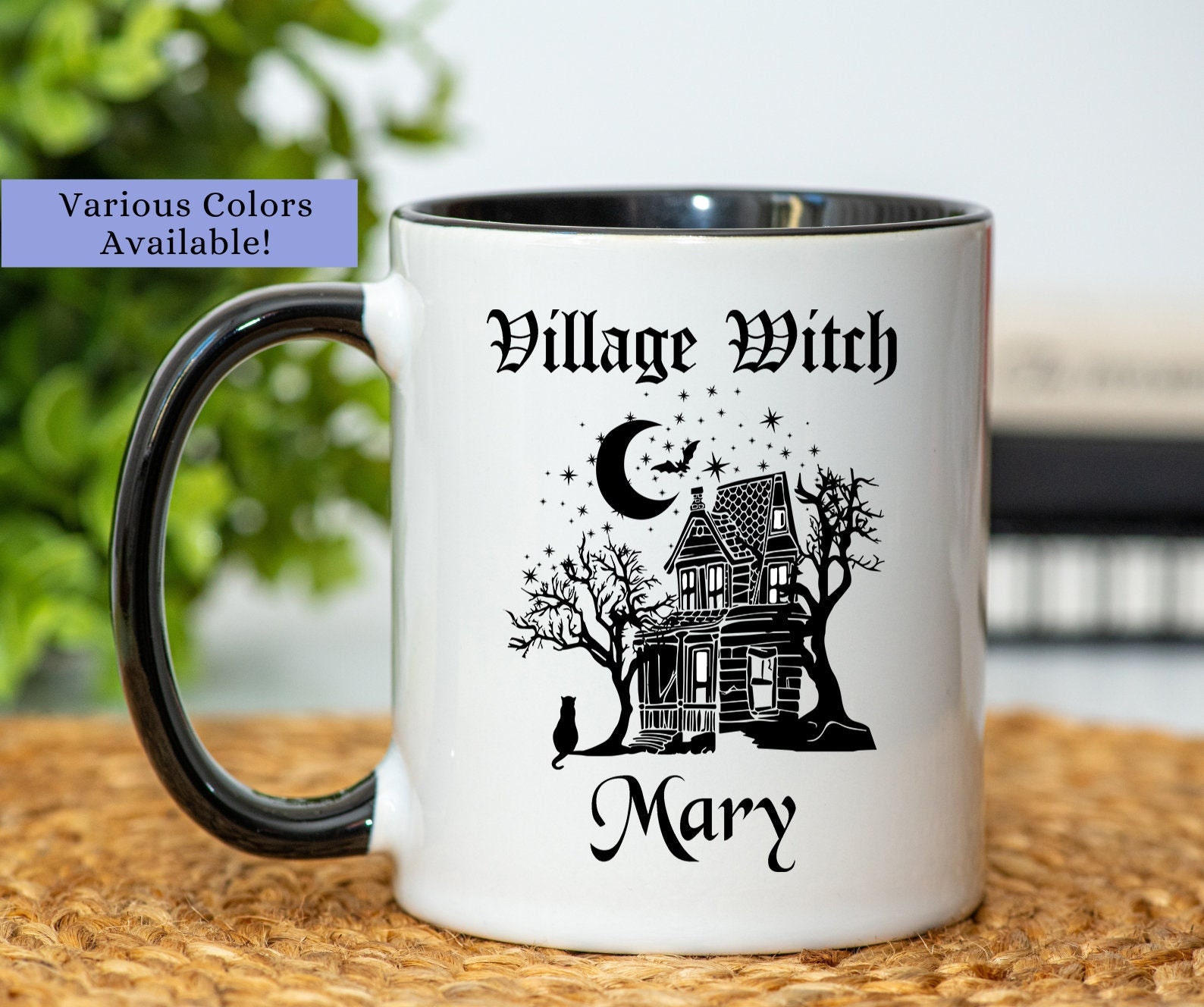 Mystical Witch Skinny Tumbler 16 Oz Coffee Cup, Witchy Art Coffee Thermal Travel  Mug With Sealed Lid, Sandstone Car Coasters Coffee Mug Set 