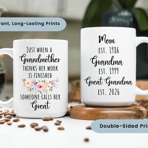 Great Grandma Mug, Great Grandma Birthday Mother’s Day Gift, Promoted To Great Grandma (LB-EHGWOPO) image 3