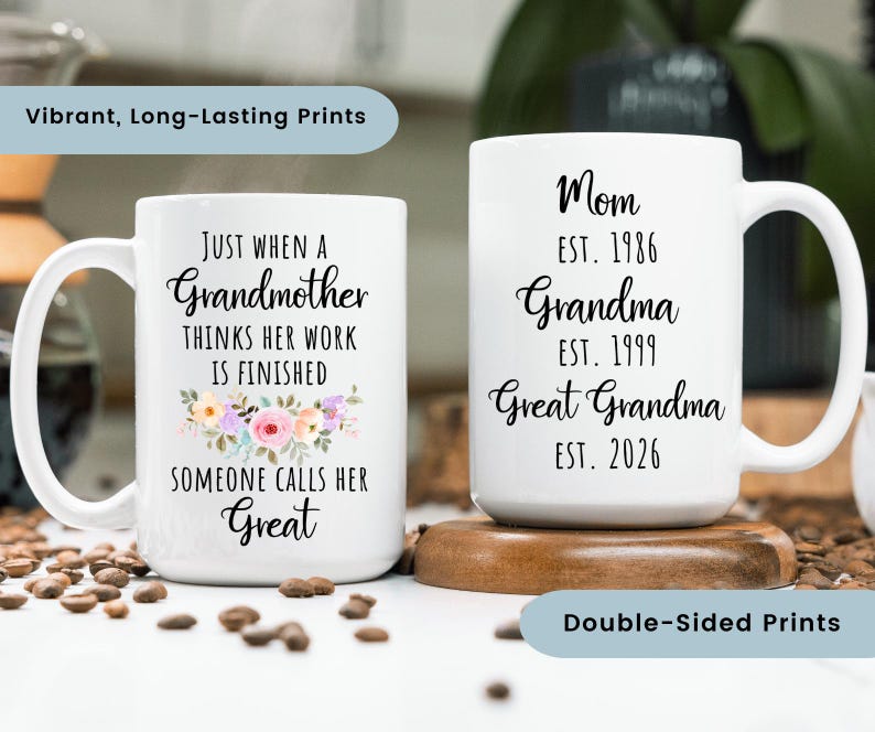 Great Grandma Mug, Great Grandma Birthday Mother’s Day Gift, Promoted To Great Grandma (LB-EHGWOPO) image 3