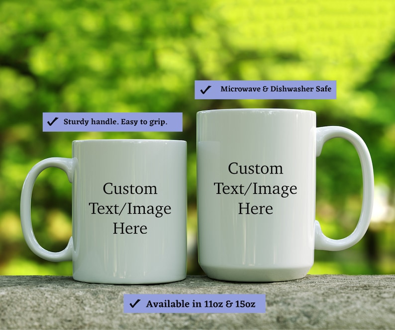 Personalized Photo Coffee Mug, Personalized Anniversary Photo Mug, Photo Mug Personalized, Mug With Photo/Text, Custom Photo Coffee Mug image 5
