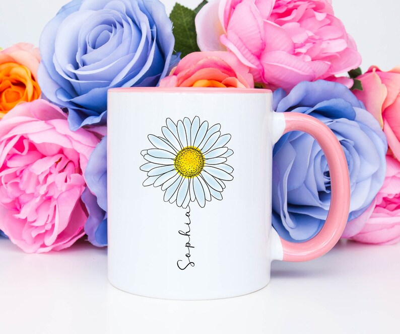 Daisy Mug Daisy Gifts Daisy Flower Cup Daisy Flower Coffee Etsy