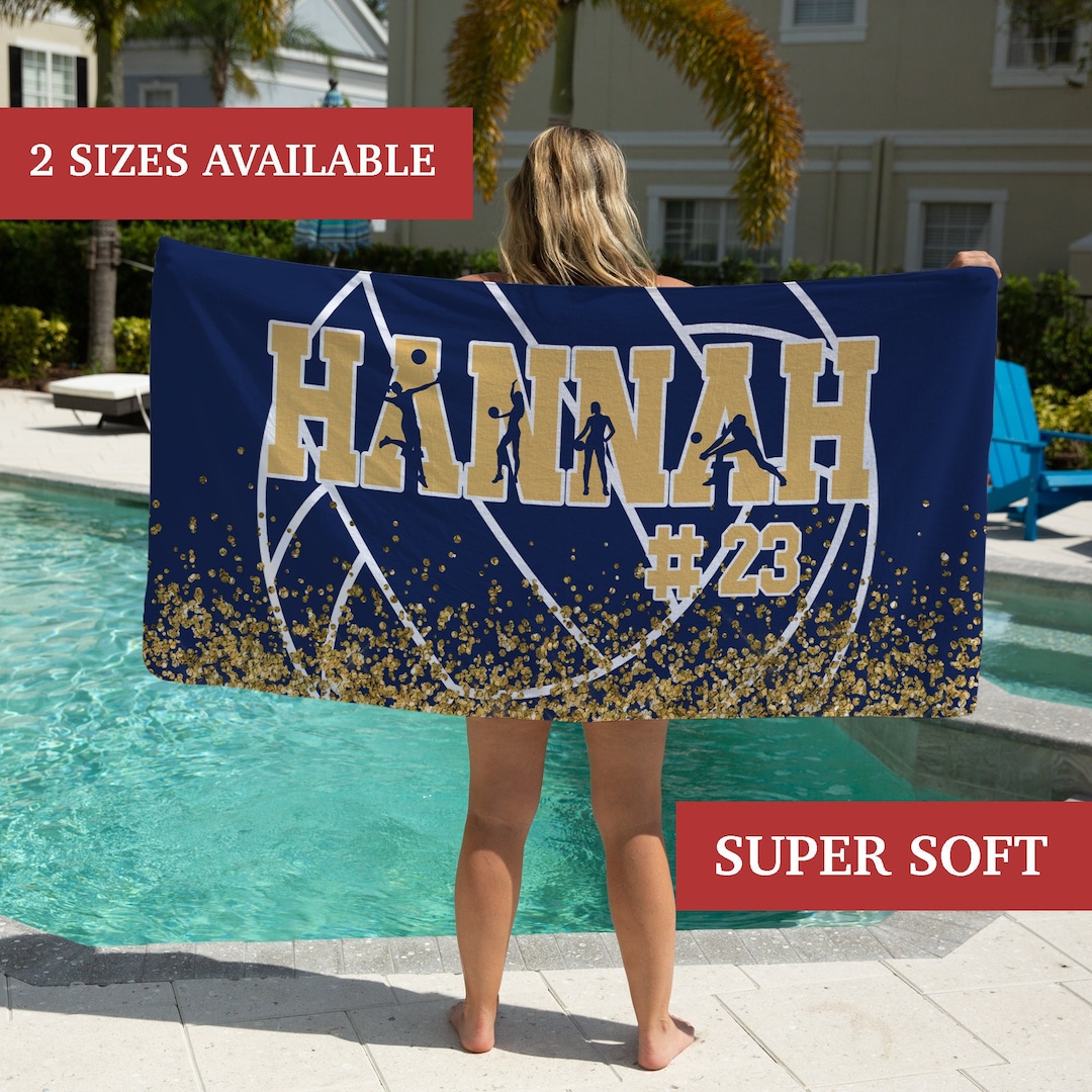 Volleyball Beach Towel, Volleyball Gifts, Volleyball Pool Towel
