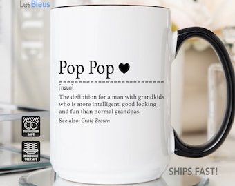 Pop Pop Defintion Mug, Pop Pop Gift, Pop Pop Defintion Coffee Mug, Grandpa Mug, Personalized Pop Pop Name Definition Mug, Grandpa Gift Mug