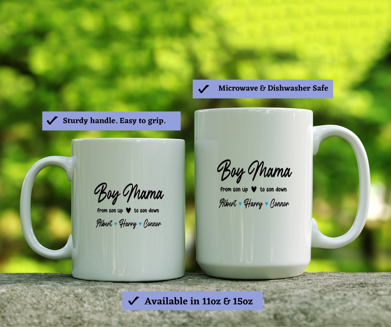  SuBin shop Boy Mom Rainbow Coffee Mug - Gift For Boy Mom - Gift  For New Mom - Gift For Mom Of Boys - Funny Coffee Mug Gift For Mother's Day