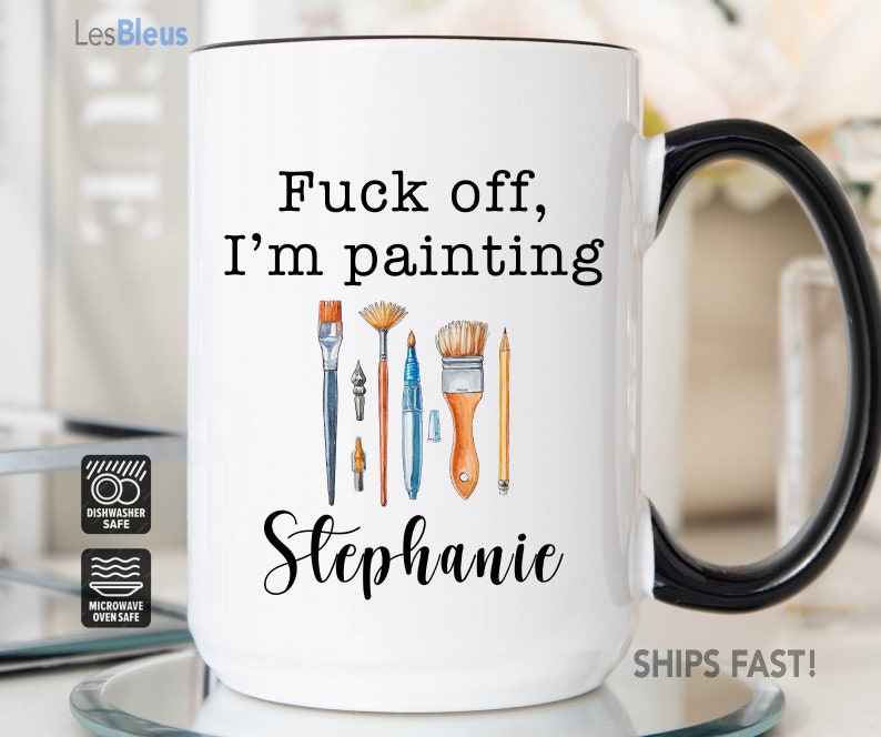 Taza de pintor, regalo de artista, taza de café de pintor, taza de artista, regalo de pintor, taza de artista, taza de pintor, taza de café de artista, taza de café de artista imagen 1