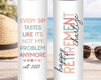 Personalized Retirement Tumbler Gift, Retirement Gift For Women Coworker (LB-DNU320)