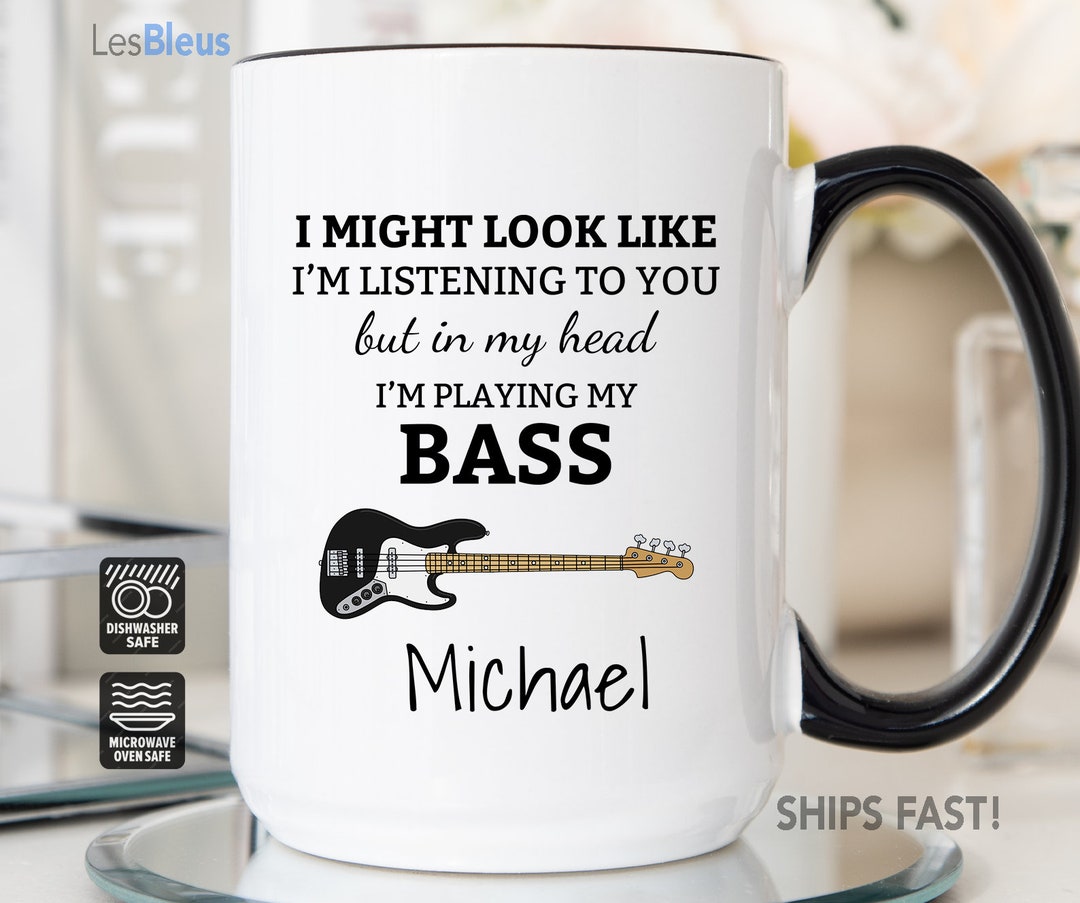 Bass Guitar Mug, Bass Guitar Gift, Bass Player Gift, Bass Player Mug