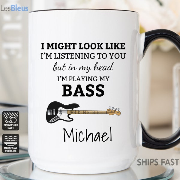 Bass Guitar Mug, Bass Guitar Gift, Bass Player Gift, Bass Player Mug, Gifts For Bass Player, Bass Guitar Gifts, Bass Guitar Player Gift