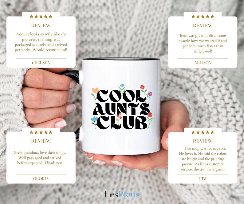 Cool Aunts Club Coffee Mug, Personalized Aunt Mug, Aunt Gift Mug, Aunt