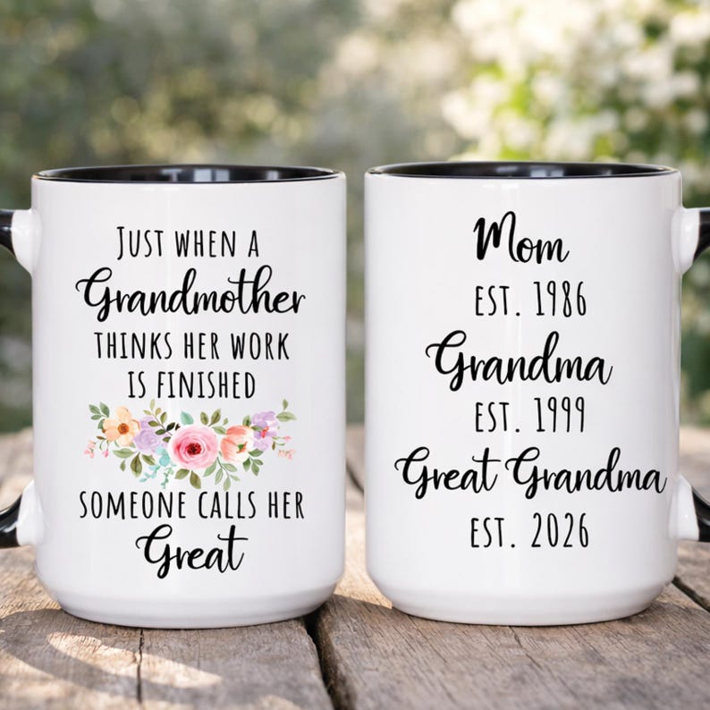 Great Grandma Mug, Great Grandma Birthday Mother’s Day Gift, Promoted To Great Grandma (LB-EHGWOPO) image 1